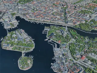 Stockholm City, Sweden (2023) 3D Model preview