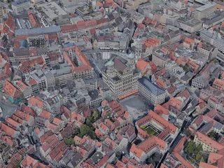 Augsburg City, Germany (2023) 3D Model preview