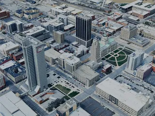 Fort Wayne City, IN, USA (2024) 3D Model preview