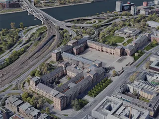 Mannheim City, Germany (2022) 3D Model preview