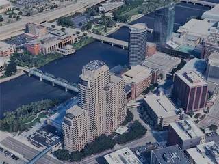 Grand Rapids City, USA (2023) 3D Model preview