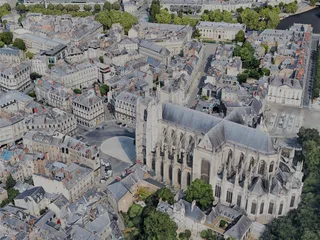 Nantes City, France (2023) 3D Model preview