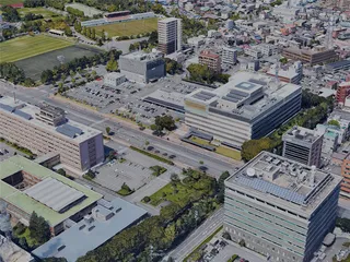 Akita City, Japan (2022) 3D Model preview
