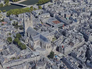 Angers City, France (2022) 3D Model preview