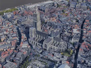 Antwerp City, Belgium (2022) 3D Model preview