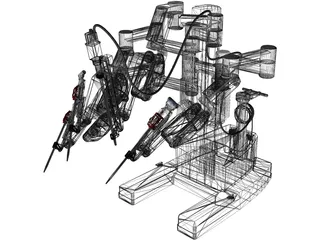 Surgical Robot 3D Model preview