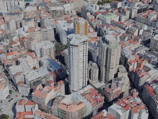 A Coruna City, Spain (2023) 3D Model preview