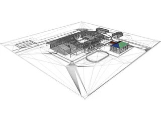 Equestrian Center 3D Model preview