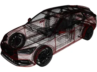 Seat Leon Sportstourer (2022) 3D Model preview