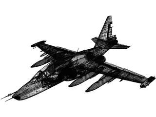 Sukhoi Su-25 Frogfoot 3D Model preview