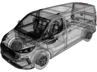 Ford Transit Custom Trend (2024) 3D Model preview