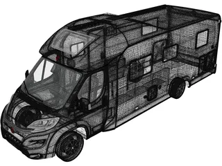 Burstner Ixeo IT 734 G (2016) 3D Model preview