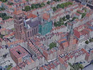 Gdansk City, Poland (2022) 3D Model preview