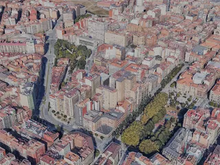 Gijon City, Spain (2023) 3D Model preview
