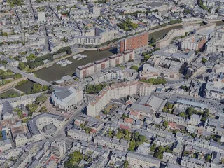 Le Mans City, France (2022) 3D Model preview
