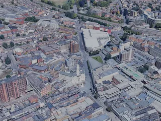 Luton City, UK (2022) 3D Model preview