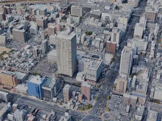 Okayama City, Japan (2023) 3D Model preview