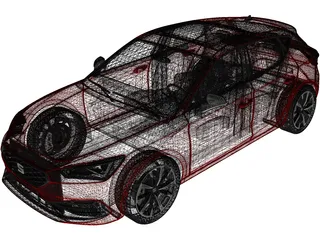 Seat Leon FR (2022) 3D Model preview