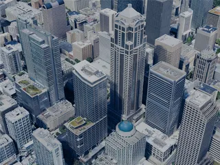 Seattle City, WA, USA (2024) 3D Model preview