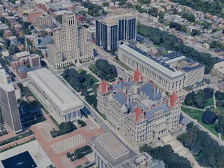 Albany City, NY, USA (2024) 3D Model preview