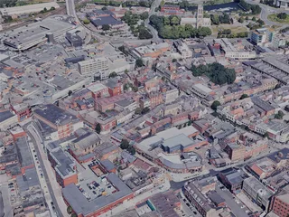 Doncaster City, UK (2023) 3D Model preview