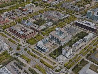 Milton Keynes City, UK (2022) 3D Model preview