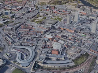 Sunderland City, UK (2022) 3D Model preview
