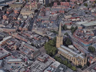 Wakefield City, UK (2023) 3D Model preview
