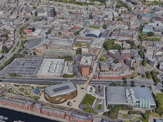 Swansea City, UK (2022) 3D Model preview