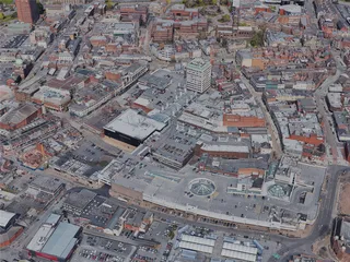 Wolverhampton City, UK (2022) 3D Model preview