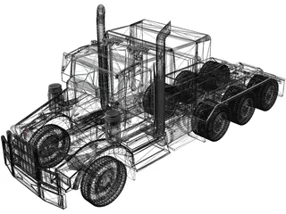 Kenworth T800 3D Model preview
