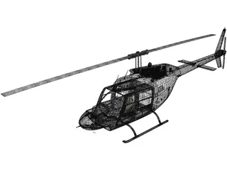 Bell 206B JetRanger III Citycopter 3D Model preview