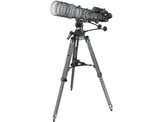 Telescope Space Hunter 3D Model preview