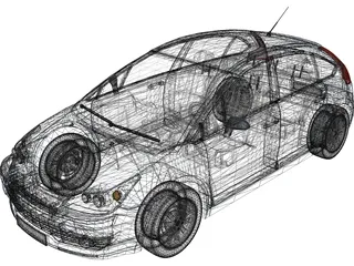 Citroen C4 3D Model preview