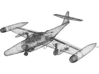 Northrop F-89 Scorpion 3D Model preview