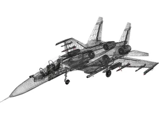 Sukhoi Su-30 Flanker-C 3D Model preview