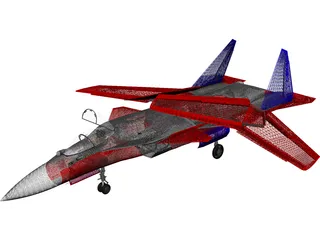 Sukhoi Su-27KM Flanker 3D Model preview