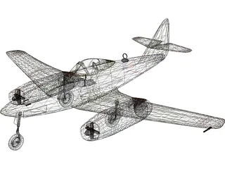 Messerschmidt Me-262-A1 3D Model preview