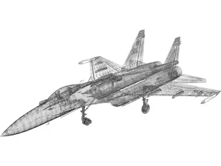 Sukhoi Su-35 Flanker-E 3D Model preview