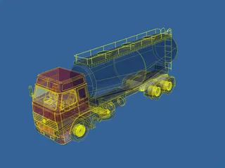 Volvo Cement Truck 3D Model preview