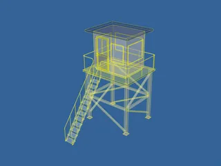 Control Cabin 3D Model preview