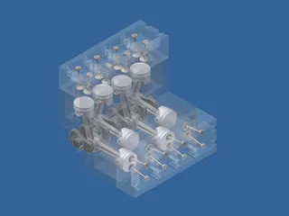 V8 Engine 3D Model preview
