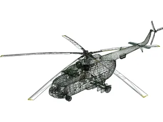 Mil Mi-8MT Hip 3D Model preview