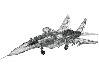 MiG-29A 3D Model preview