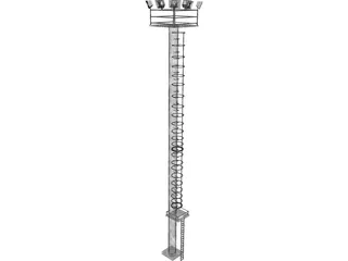 Airport Light 3D Model preview