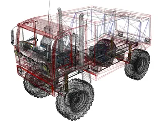 Rally Truck 3D Model preview