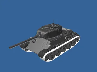 T34 Tank 3D Model preview