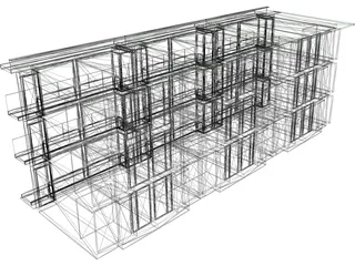 Kantoorgebouw Luxumburg 3D Model preview