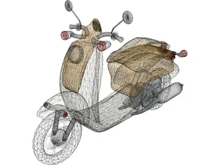 Scooter Vespa 3D Model preview