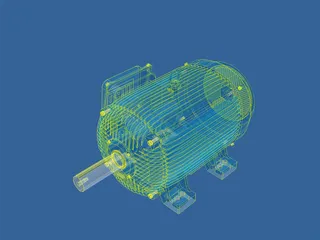 Motor 150hp 3D Model preview
